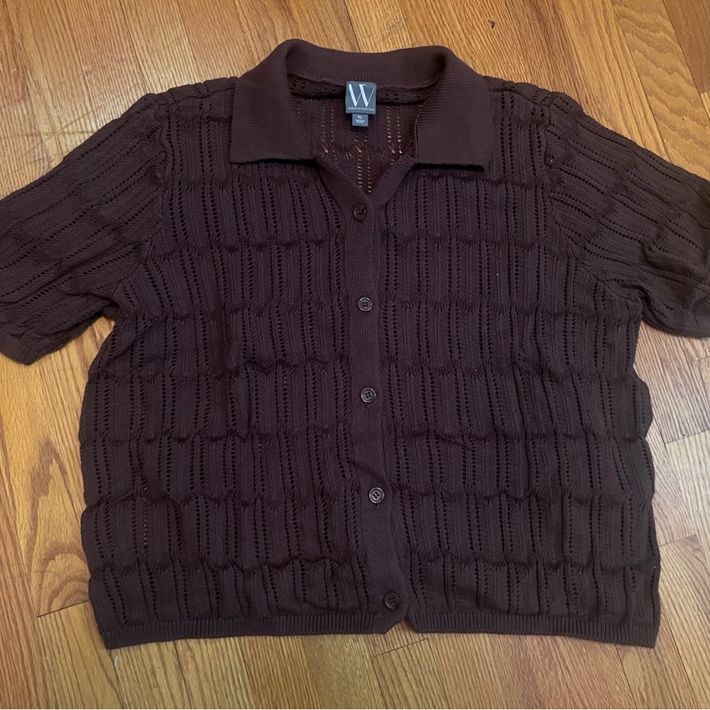 Worthington Chocolate Knit Cardigan